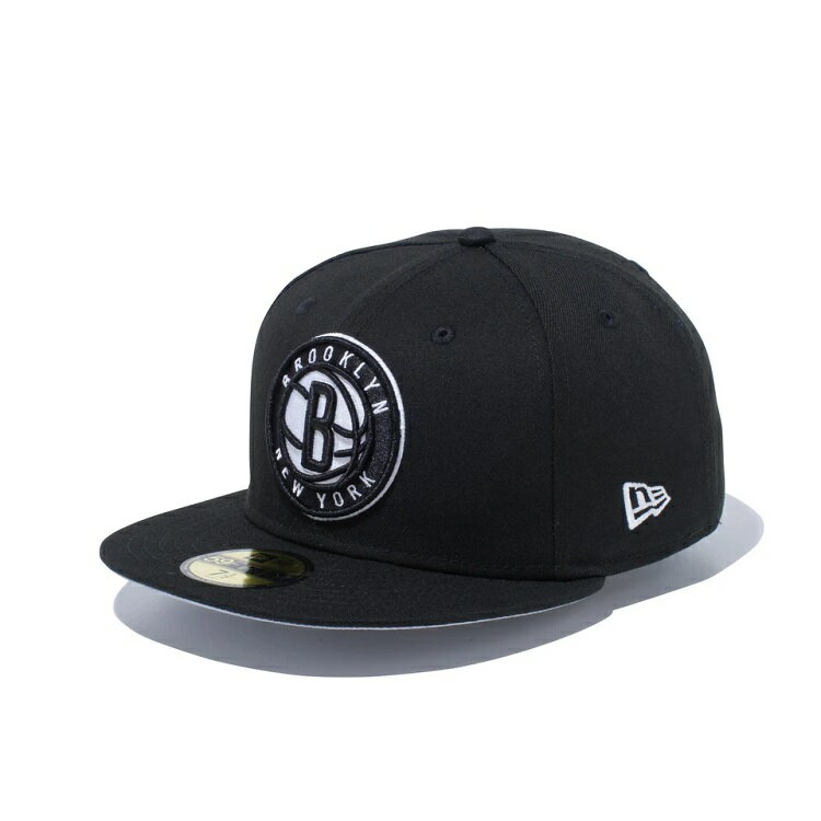 ニューエラ 帽子（メンズ） ニューエラ キャップ　New Era NBA ブルックリン ネッツ ブラック × チームカラー 59FIFTY /帽子 メンズ NBA バスケットボール