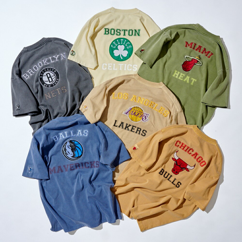 【限定販売】 NBA Team Pigment Tシャツ ピグメント ウォッシュド ロサンゼルス レイカーズ ボストン セルティックス シカゴ ブルズ マイアミ ヒート ダラス マーベリックス ブルックリン ネッツ Lakers Celtics Bulls Heat Mavericks Nets Mavs メンズ ユニセックス