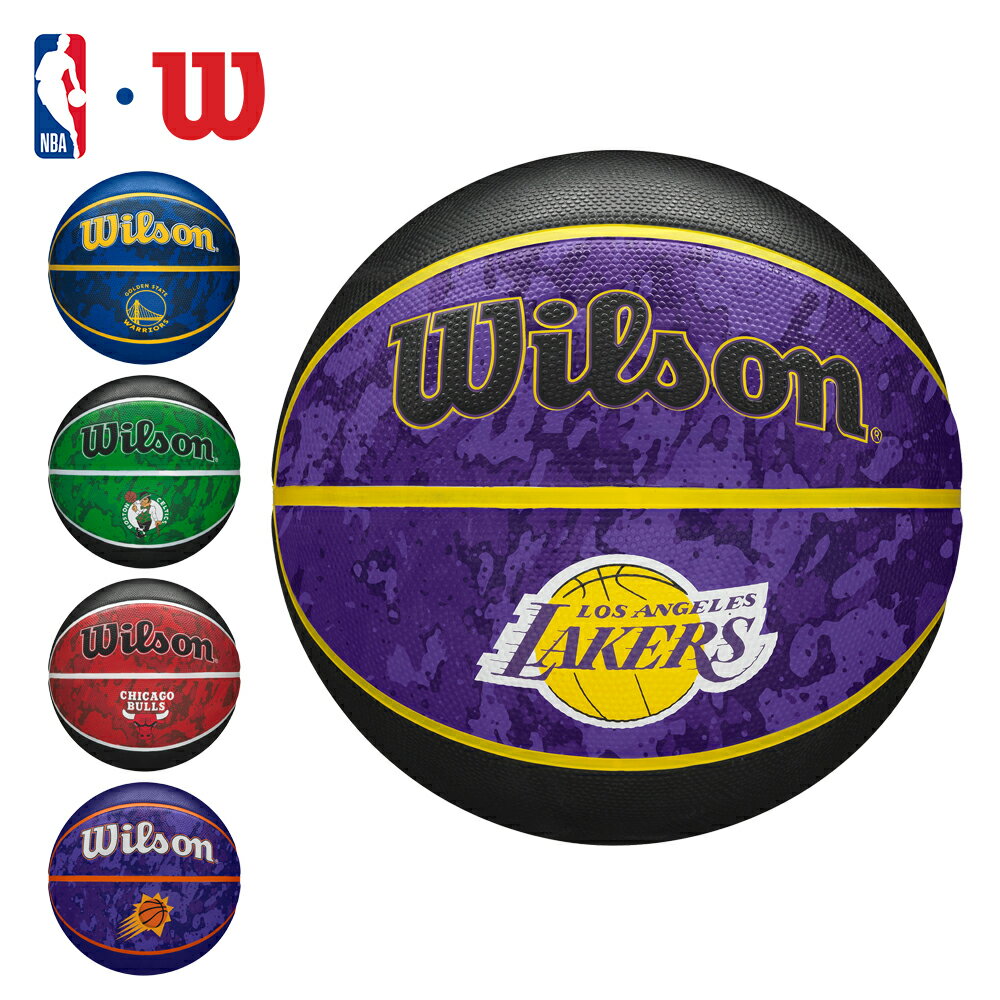 NBA公式 Wilson チームタイダイ バスケットボール 7号 ロサンゼルス・レイカーズ / ゴールデンステート・ウォリアーズ / ボストン・セルティックス / シカゴ・ブルズ / マイアミ・ヒート / ミ…
