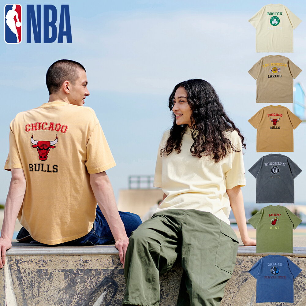 【限定販売】 NBA Team Pigment Tシャツ ピグメント ウォッシュド ロサンゼルス レイカーズ ボストン セルティックス シカゴ ブルズ マイアミ ヒート ダラス マーベリックス ブルックリン ネッツ Lakers Celtics Bulls Heat Mavericks Nets Mavs メンズ ユニセックス