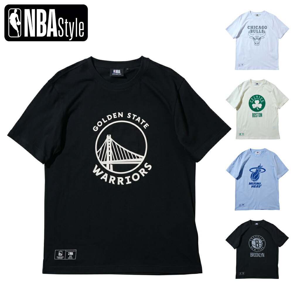 TEAM BIG LOGO ハーフ Tシャツ / Golden State Warriors Brooklyn Nets Chicago Bulls Boston Celtics Miami Heat ウォリアーズ ネッツ ブルズ セルティックス ヒート コットン100 綿100