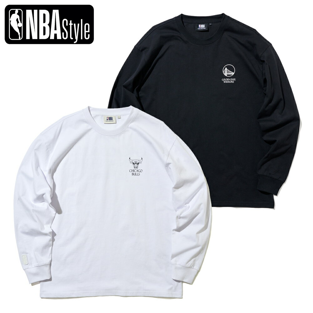 Team Small Logo ルーズフィット ロングTシャツ 長袖 Chicago Bulls Golden State Warriors ブルズ ウォリアーズ