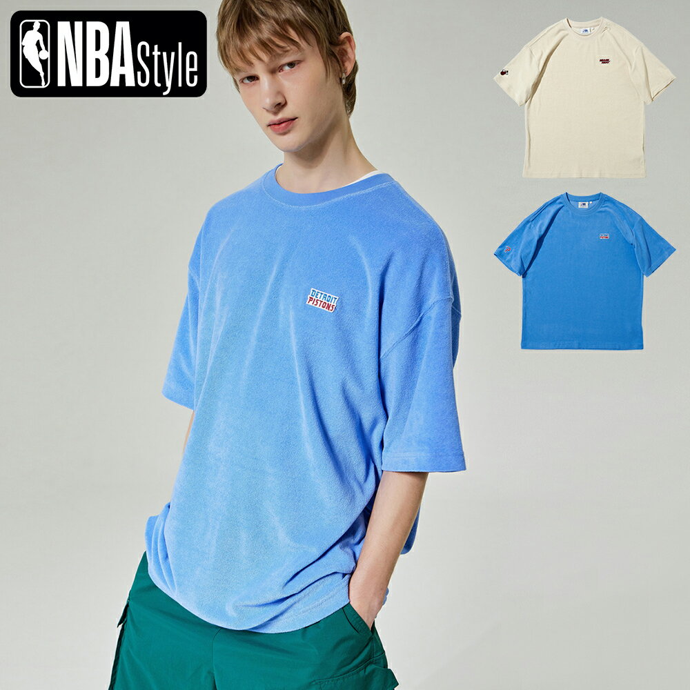 【NBA Style】オーバーフィット パイル ハーフTシャツ Miami Heat Detroit Pistons マイアミ ヒート デトロイト ピストンズ テリー