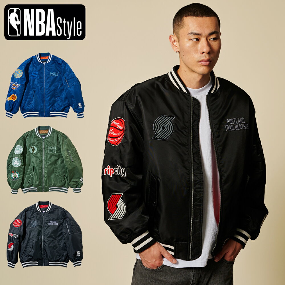 【NBA Style】MA-1 バーシティ ジャケット Phoenix Suns フェニックス サンズ Bost...