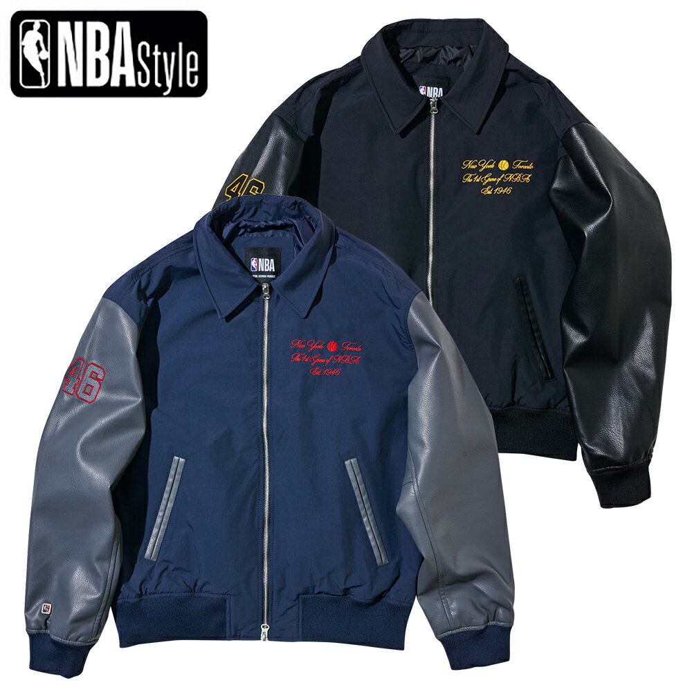 NBA Style 1st GAME OF NBA HERITAGE バーシティジャンパー スタジャン ニューヨーク ニックス トロント ラプターズ 1946 New York Knicks Knickerbockers Toronto Raptors Huskies コート ジャケット バーシティジャンパー