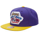 ミッチェル&ネス 1987/88 Lakers B2B Snapback HWC LOS ANGELES LAKERS / NBA ファイナル スナップバッグ キャップ ロサンゼルス・レイカーズ
