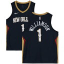 UCIEEBA\ MTC NIKE XEBO} W[W[ NBA jtH[ rA Ӓ菑t / Fanatics Authentic Zion Williamson New Orleans Pelicans Autographed Nike Navy Swingman Jersey A