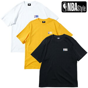 【NBA Style 2021 SS】 NBAロゴ ルーズフィットTシャツ　NBA PLAY Collection / ホワイト ブラック イエロー