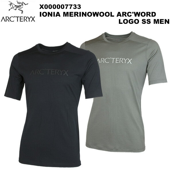 ARC TERYX アークテリクス Ionia Merino Wool Arc’Word Logo SS Men s イオニア メリノウール アークワード ロゴ ショートスリーブ メンズ X000007733