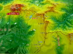 ジオラマ地図 トムラウシ山