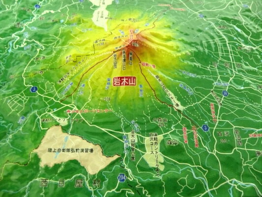 ジオラマ地図 岩木山