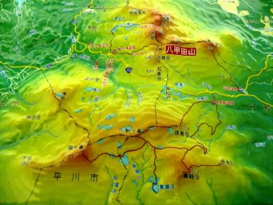 ジオラマ地図 八甲田山