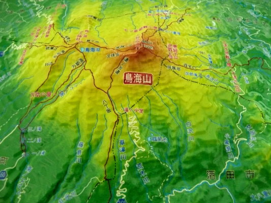 ジオラマ地図 鳥海山