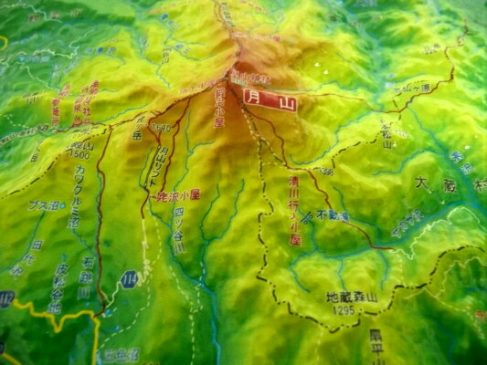 ジオラマ地図 月山