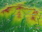 ジオラマ地図 吾妻山