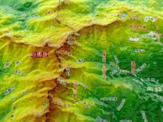ジオラマ地図 白馬岳