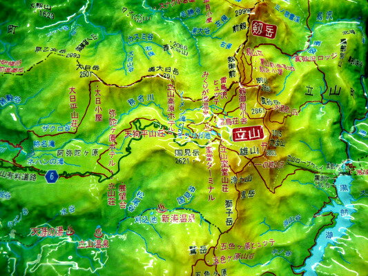 ジオラマ地図 剱岳・立山