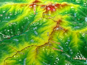 ジオラマ地図 聖岳