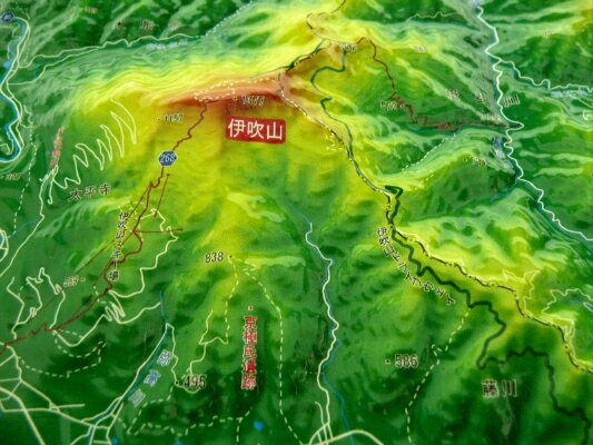 ジオラマ地図 伊吹山