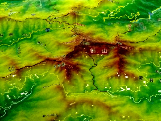 ジオラマ地図 剣山