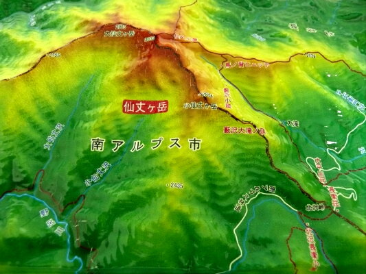 ジオラマ地図 仙丈ヶ岳