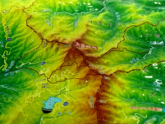 ジオラマ地図 大菩薩嶺