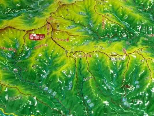 ジオラマ地図 雲取山