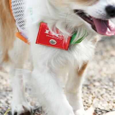 犬 鑑札入れ 迷子札 お名前 電話番号入れ可 首輪 胴輪 取付可 かわいい おしゃれ 送料無料【メール便のみ】 ラロック 犬用鑑札入れ迷子札 反射ロゴ付きカラーポーチ - Image 2