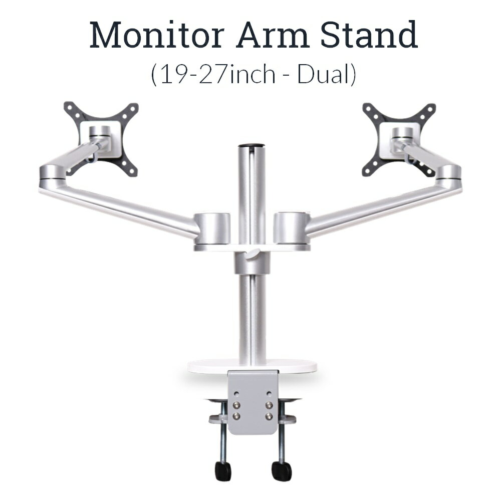 LOE(ロエ) デュアル モニター アーム デスクマウント ダブルクランプ式 LOL2