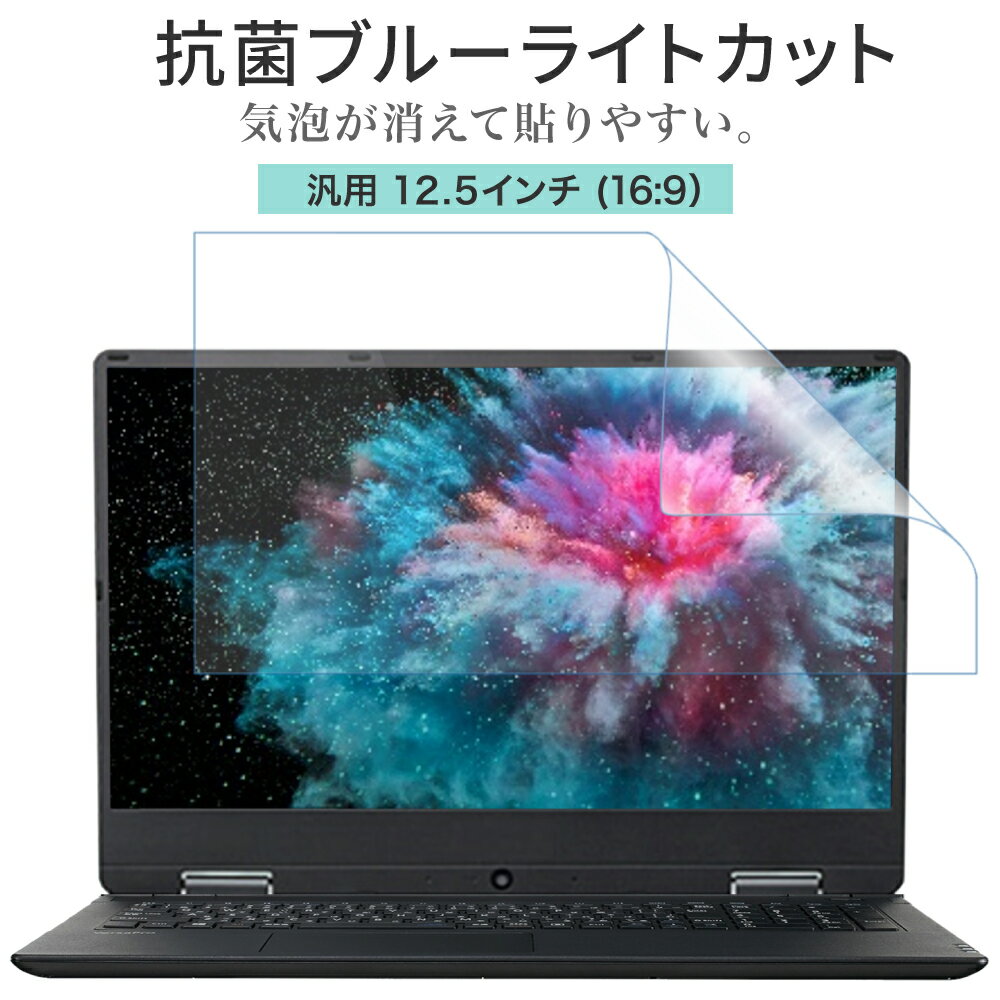 LOE(ロエ) 抗菌 ブルーライトカット 12.5インチ 16：9 PC パソコン 保護フィルム 汎用 ノートパソコン 反射防止 着色が薄くて見やすさを損なわない 日本製 オールラウンド型 フィルム ( 12.5型 ノートPC 縦横比 16:9 用 )