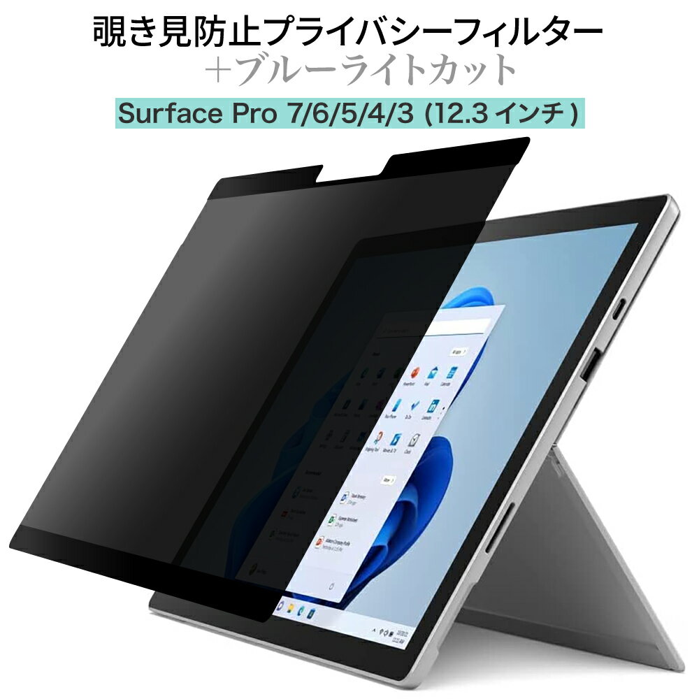 LOE(ロエ) Surface Pro 7+ / 7 / 6 / 5 [12.3インチ] 覗き見防止 保護フィルム 【マグネット式】 プライバシーフィル…