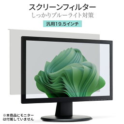 LOE(ロエ) 19.5インチ(16:9) ブルーライトカット フィルター 液晶 モニター スクリーン アクリル 保護 パネル フィルム ゲームモニター テレビ ガード 据え置き型 19.5型 (グレア)