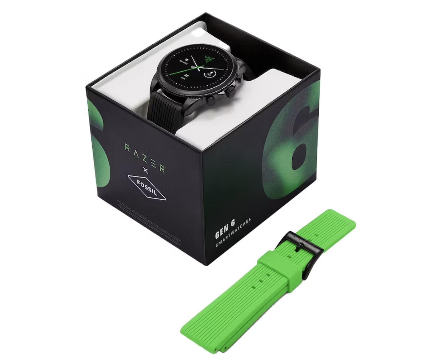 フォッシル スマートウォッチ Razer x Fossil Gen 6 Smart Watch 世界限定1337本 スマートウォッチ FTW4065SETV