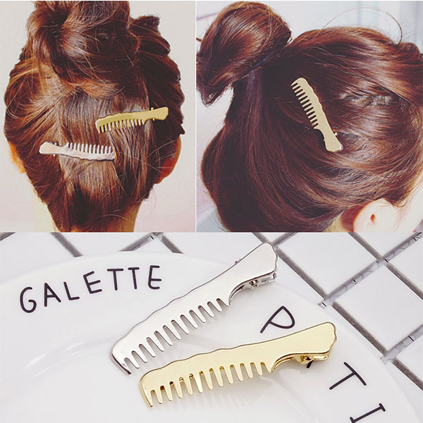 Rakuten - メール便可★ クシヘアピン さりげなくかわいい　櫛ヘアピン