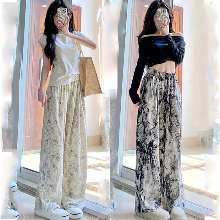 サルエルパンツ 花模様 レディース ゆったり楽チン エスニック ズボン シンプル 9分丈 10分丈 ハロンパンツ ボトムス パッツ レギンス ヨガパンツ 切断可能 花柄