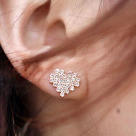 ★メール便可★可愛いハート形のピアスシルバー,ゴールド(2色)2個セットバレンタインギフト ホワイトデー 【RCP】