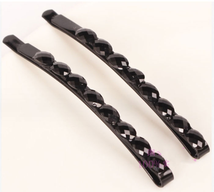 ヘアピン (2本セット)レディース ブラック さりげなくかわいいヘアピン 髪止め