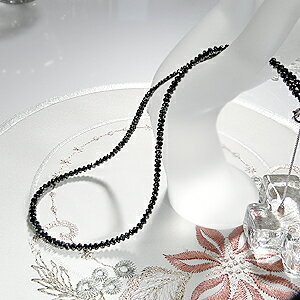 K18WG ブラックダイヤモンドネックレス 30ct AAA ブラックダイヤ メンズ レディース ファッション ジュエリー アクセサリー ネックレス ホワイトゴ...