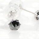 K18WG　ホワイトゴールド　0.40カラットブラックダイヤモンドピアス　両耳トータル　0.40ct（0.20ctx2）AAAローズカット　K18WGシリコンダブルロックキャッチ