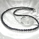 K18WG ブラックダイヤモンドネックレス50カラット ブラックダイヤ グレードAAA 誕生日 記念日 有名人着用 シンプル スライドチエーン キラキラ輝く ブ...