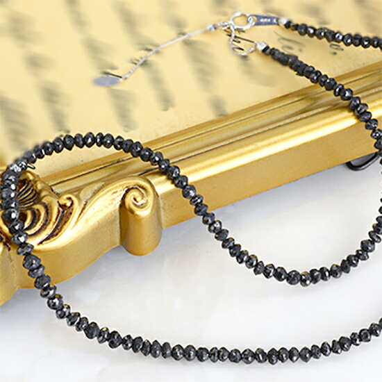 K18WGブラックダイヤモンドネックレス40カラット A