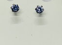 PT900 タンザナイト 3mm丸 ピアス 0.20カラット(片耳0.10ct×2) プラチナシリコンダブルロックキャッチ付・レディースジュエリー・プレゼント・...