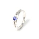 PT900タンザナイト0.25ct&ダイヤモンドリング ファッション・ジュエリー・アクセサリー・レディース・指輪・リング・ホワイトゴールド・タンザナイト・ダイヤ・12月・誕生石・PT900タンザナイト0.25ct&ダイヤモンドリング