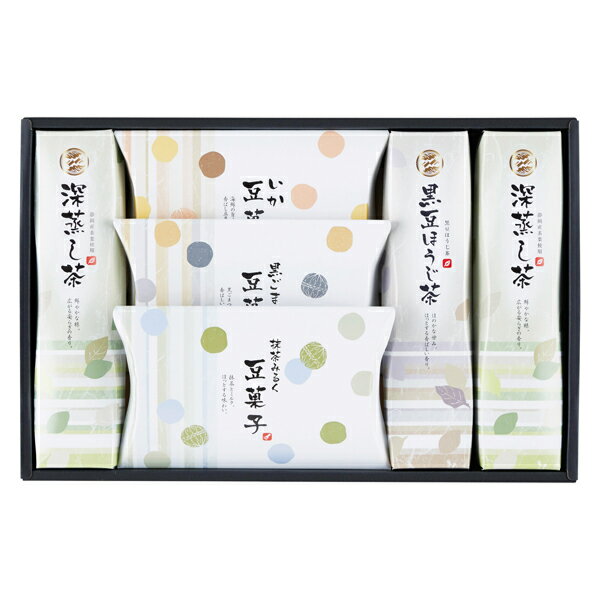 Rakuten - 静岡茶・豆菓子詰合せ(ギフト　プレゼント　詰合わせ　アソート　引き出物　引出物　快気祝い　結婚式　出産　内祝い　お返し　御祝　誕生日　新築　引越し　ご挨拶　開店　退職　　記念日　香典返し　法要　粗供養　手土産　景品　記念品　和菓子　ティーバック)