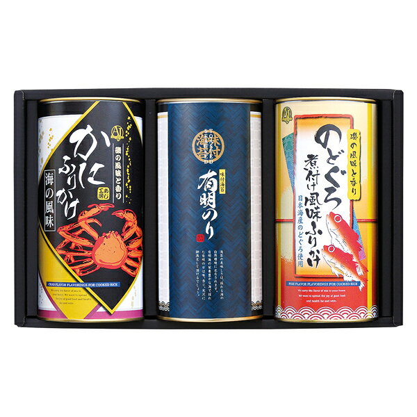 ギフト対応【送料無料】■商品名：有明のり&ふりかけ詰合せ FRK-30■セット内容：有明のり（12切30枚）・かにふりかけ50g・のどぐろ煮付け風味ふりかけ50g各1■加工地：日本（乾海苔/国内産）■食品アレルギー：小麦・卵・乳・エビ・カニ■箱：約17.2×27.8×8.1cm※商品情報が変更になる場合がございます。結婚式　披露宴　結婚引出物　結婚引き出物　ご結婚内祝い　ウェディング　ギフト　ブライダルギフト　引出物　引き出物　人気の引出物　人気の引き出物　出産祝い　結婚祝い　内祝い　内祝　出産内祝い　新築内祝い　快気祝い　お返し　記念品　ごあいさつ　のし無料　オリジナルカード　無料オリジナルカード　フォトカード　カタログ　ギフト　ギフトカタログ　カタログ式ギフト　チョイスギフト　お買い得カタログ　チョイスカタログ　グルメカタログ　カタログタイプギフト　プレゼント
