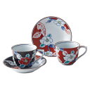色彩山茶花 ペアコーヒー碗皿