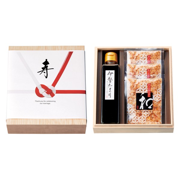 おすすめ特集お買い物ガイド■商品名：ドルチェデュオ 伊勢たまり醤油セット（木箱入）■セット内容：伊勢たまり醤油150ml×1、かつお節×3、木箱入■加工地：日本■化粧箱含む重量：約0.6kg■箱：約18×20×6.5cm■食品アレルギー：小麦※商品情報等が変更になる場合がございます。※ご注文・配送状況などにより、最短発送日を変更させて頂く場合がございます。結婚式　披露宴　結婚引出物　結婚引き出物　ご結婚内祝い　ウェディング　ギフト　ブライダルギフト　引出物　引き出物　人気の引出物　人気の引き出物　出産祝い　結婚祝い　内祝い　内祝　出産内祝い　新築内祝い　快気祝い　お返し　記念品　ごあいさつ　のし無料　オリジナルカード　無料オリジナルカード　フォトカード　カタログ　ギフト　ギフトカタログ　カタログ式ギフト　チョイスギフト　お買い得カタログ　チョイスカタログ　グルメカタログ　カタログタイプギフト　プレゼント