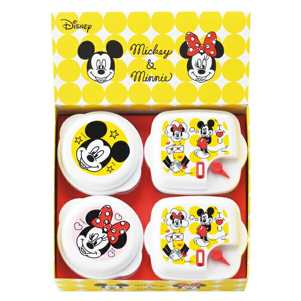 ミッキー&ミニー PT電子レンジ容器4P(ギフト　引き出物　引出物　快気祝い　結婚式　内祝い　お返し　引越し　ご挨拶　香典返し)