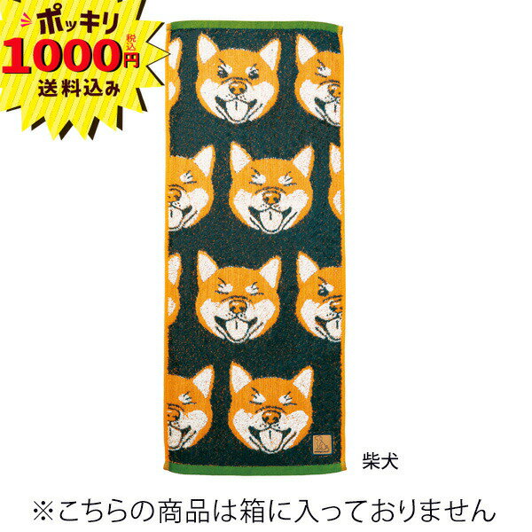 Rakuten - 【1000円ポッキリ 送料無料】ワンダフルピース ラブアイズ スキニータオル 柴犬(内祝 御祝 御挨拶 快気祝 新築 結婚 出産 誕生日 ギフト プレゼント 犬好き 愛犬家 かわいい ワンコ わんちゃん 犬柄 動物 アニマルプリント)
