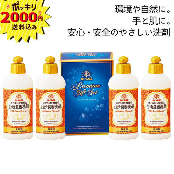 【2000円ポッキリ 送料無料】プレミアム 手と素肌にやさしい洗剤【ラッピング・のし・メッセージカード無料】（ヒアルロン酸入り）(ギフト 引き出物 引出物 快気祝い 結婚式 内祝い お返し 引越し ご挨拶 香典返し 御中元 御歳暮 母の日 父の日 洗剤 )の商品画像